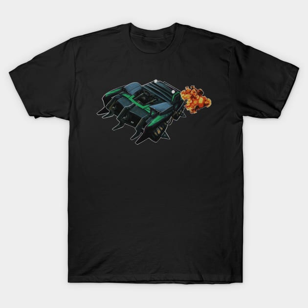 Green Rocket League Car with Boost T-Shirt by Sunriya